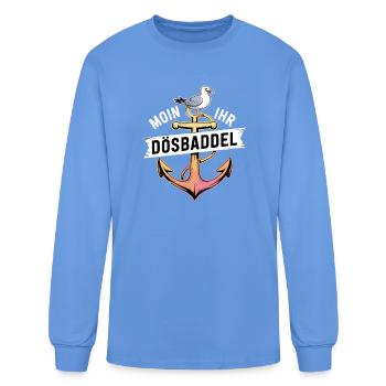  Moin Ihr Dösbaddel Seagull And Anchor Maritime - Men's Long Sleeve T-Shirt - carolina blue - Front