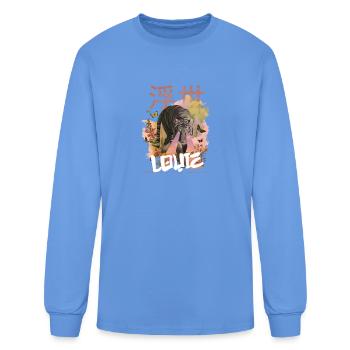 Mystical Tiger with Kanji & Boy Name LOUIE - Men's Long Sleeve T-Shirt - carolina blue - Front