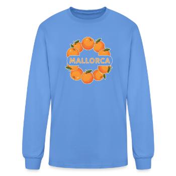 Majorca Oranges Circle - Men's Long Sleeve T-Shirt - carolina blue - Front