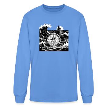 Seek Adventure, Sail Beyond The Horizon - Men's Long Sleeve T-Shirt - carolina blue - Front