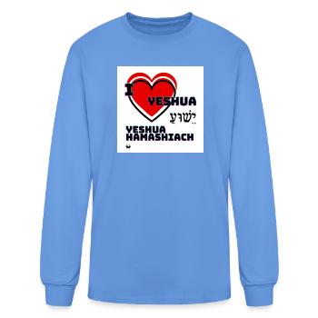 I Love YESHUA - Men's Long Sleeve T-Shirt - carolina blue - Front