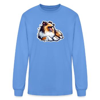 Rough Collie - Men's Long Sleeve T-Shirt - carolina blue - Front