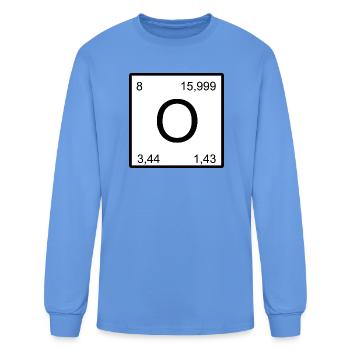 Oxygen Element Glyph Minimalist - Men's Long Sleeve T-Shirt - carolina blue - Front