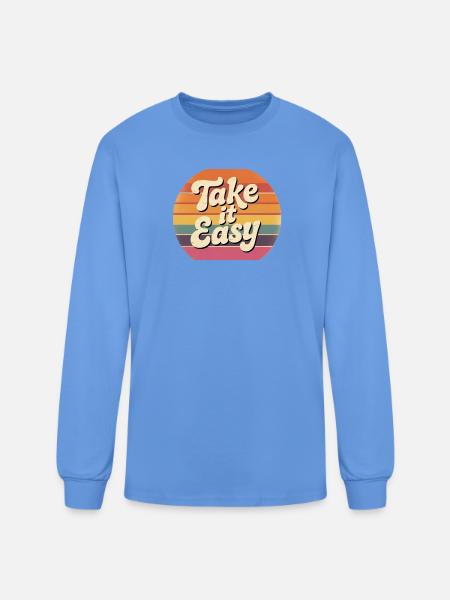 Take it easy - Men's Long Sleeve T-Shirt - carolina blue