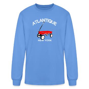 ATLANTIQUE Fire Island wagon rouge été LI NY - T-shirt à manches longues Homme - bleu caroline - Devant