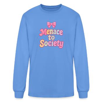 Menace to Society - Men's Long Sleeve T-Shirt - carolina blue - Front