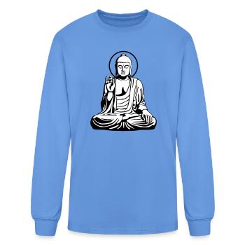 Jeune Bouddha - T-shirt à manches longues Homme - bleu caroline - Devant