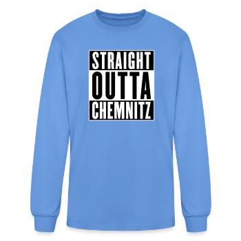 Straight outta Chemnitz (changeable colors) - Men's Long Sleeve T-Shirt - carolina blue - Front