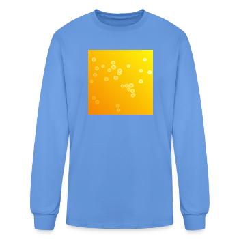 jolies bulles jaunes - T-shirt à manches longues Homme - bleu caroline - Devant