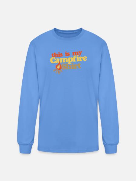 This Is My Campfire Shirt - Men's Long Sleeve T-Shirt - carolina blue
