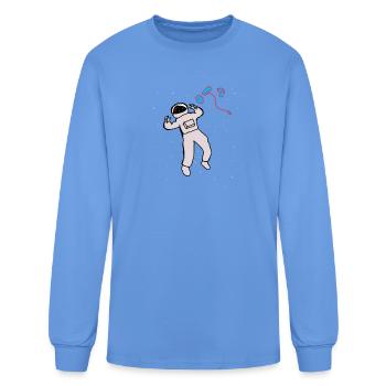 Rage quit in space - Men's Long Sleeve T-Shirt - carolina blue - Front