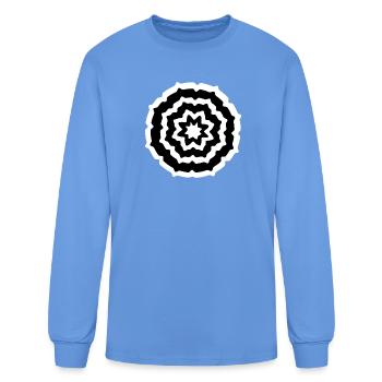 Circular Optical Illusion - Men's Long Sleeve T-Shirt - carolina blue - Front