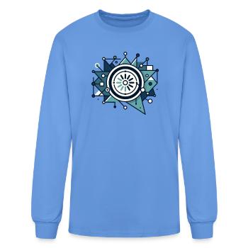 Circuit Starburst Emblem - Men's Long Sleeve T-Shirt - carolina blue - Front