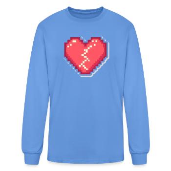 Pixel Heart Break - Men's Long Sleeve T-Shirt - carolina blue - Front