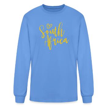 South Africa Heart Women's Love South Africa - Men's Long Sleeve T-Shirt - carolina blue - Front