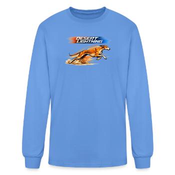 Desert Lightning Cheetah Run - Men's Long Sleeve T-Shirt - carolina blue - Front