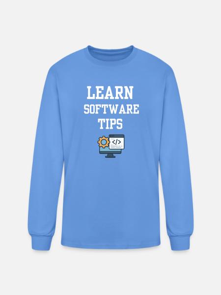 Learn Software Tips - Men's Long Sleeve T-Shirt - carolina blue