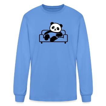 Panda Lounging on Couch - Men's Long Sleeve T-Shirt - carolina blue - Front
