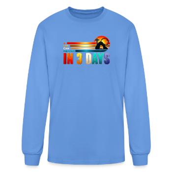 In 3 Days Resurrection Banner - Men's Long Sleeve T-Shirt - carolina blue - Front