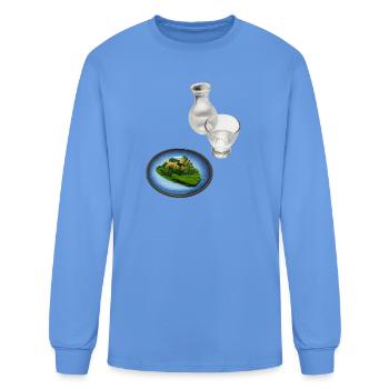 Sake with Spinach - Men's Long Sleeve T-Shirt - carolina blue - Front