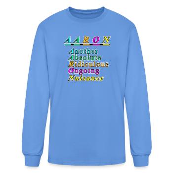 Aaron - Men's Long Sleeve T-Shirt - carolina blue - Front