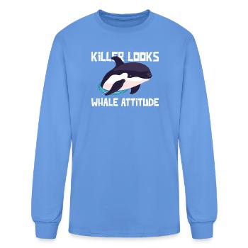 Killer Looks Bad Attitude - Men's Long Sleeve T-Shirt - carolina blue - Front
