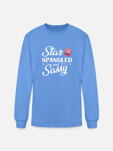 Star Spangled and Sassy - Men's Long Sleeve T-Shirt - carolina blue