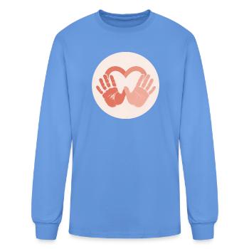 Hands Heart Love - Men's Long Sleeve T-Shirt - carolina blue - Front