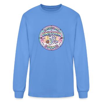 Unicorn Basketball Unicorn Bounce Funny Shirt G - Men's Long Sleeve T-Shirt - carolina blue - Front