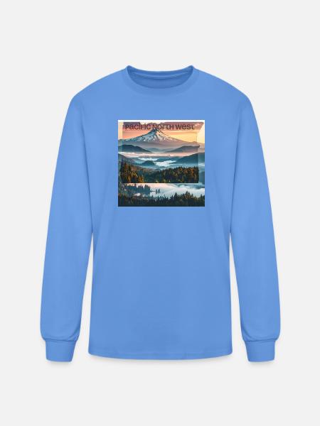 Pacific northwest - Men's Long Sleeve T-Shirt - carolina blue