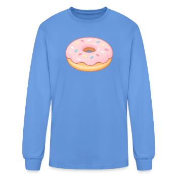 Fluffy Strawberry Donut - Men's Long Sleeve T-Shirt - carolina blue - Front