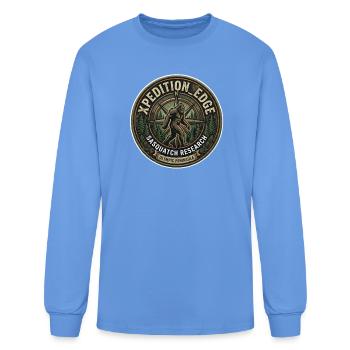 Sasquatch Research Expedition Patch - Men's Long Sleeve T-Shirt - carolina blue - Front