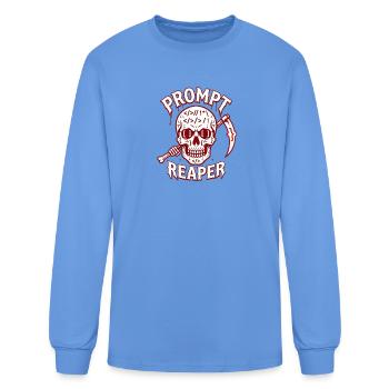 Prompt Reaper Skull Code - Men's Long Sleeve T-Shirt - carolina blue - Front