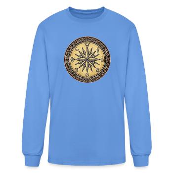 Dungeon Oracle Compass Tabletop RPG Fantasy Gift - Men's Long Sleeve T-Shirt - carolina blue - Front