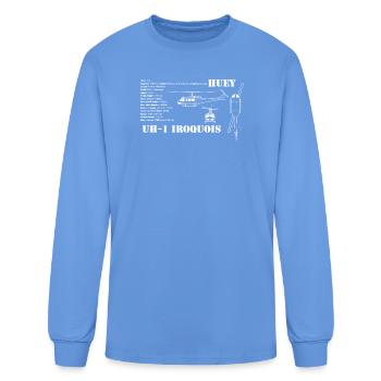 Huey UH-1 Iroquois Silhouette - Men's Long Sleeve T-Shirt - carolina blue - Front