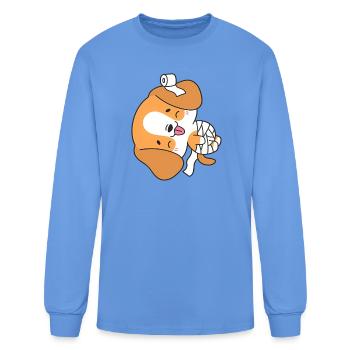 Bandaged Pup Roll - Men's Long Sleeve T-Shirt - carolina blue - Front