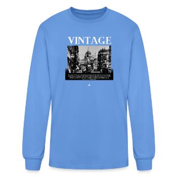 Timeless Mono Streetscape - Men's Long Sleeve T-Shirt - carolina blue - Front