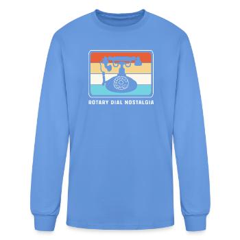 Rotary Dial Phone - Men's Long Sleeve T-Shirt - carolina blue - Front