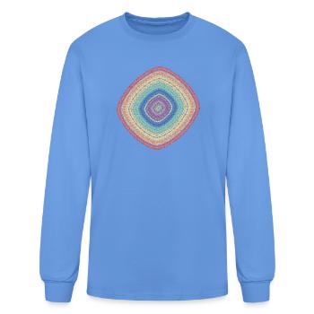 Color Melody of Summer – Fractal Art - Men's Long Sleeve T-Shirt - carolina blue - Front