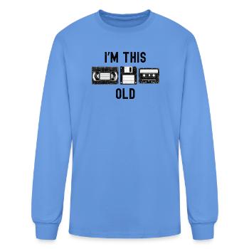I'm This Old Retro 80s 90s Vintage Tech Nostalgia - Men's Long Sleeve T-Shirt - carolina blue - Front