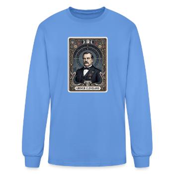 Grover Cleveland Tarotcard Portrait - Men's Long Sleeve T-Shirt - carolina blue - Front