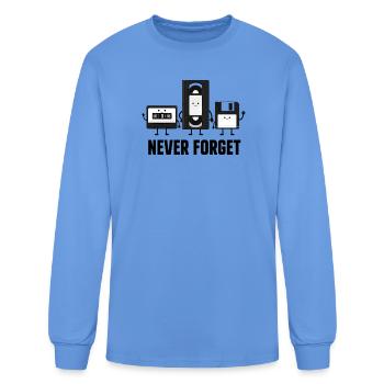 Never Forget Cassette Trio - Men's Long Sleeve T-Shirt - carolina blue - Front