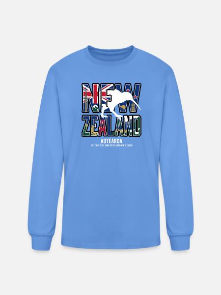 New_Zealand - Men's Long Sleeve T-Shirt - carolina blue