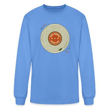 Vinyl Record Collector - Audiophile Gift - Men's Long Sleeve T-Shirt - carolina blue - Front