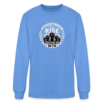 Together We Rise Fist Emblem - Men's Long Sleeve T-Shirt - carolina blue - Front