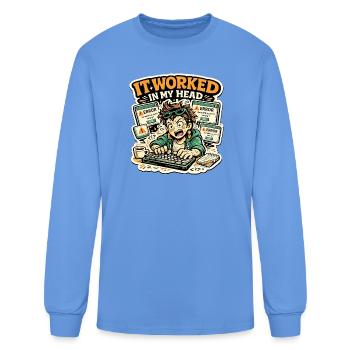 It Worked In My Head – Funny Programmer - Men's Long Sleeve T-Shirt - carolina blue - Front