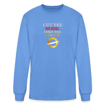 Cut The Noise Find Focus - Zen Enso Mindset Gift - Men's Long Sleeve T-Shirt - carolina blue - Front