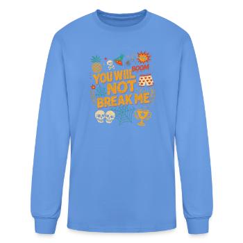 Dungeon Crawler Carl You Will Not Break Me Retro - Men's Long Sleeve T-Shirt - carolina blue - Front