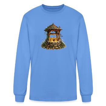 Whimsical Stone Well Lantern - Men's Long Sleeve T-Shirt - carolina blue - Front
