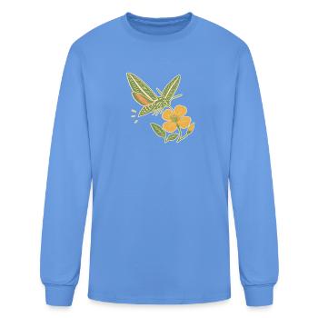 White-Lined Sphinx at Dusk - Men's Long Sleeve T-Shirt - carolina blue - Front